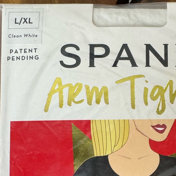 NEW SPANX Clean White Opaque Arm Tights Layering L/XL - Picture 4 of 5